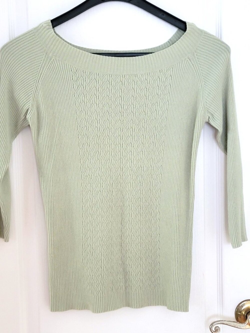 MARIE CLAIRE RIBBED KNIT SWEATER